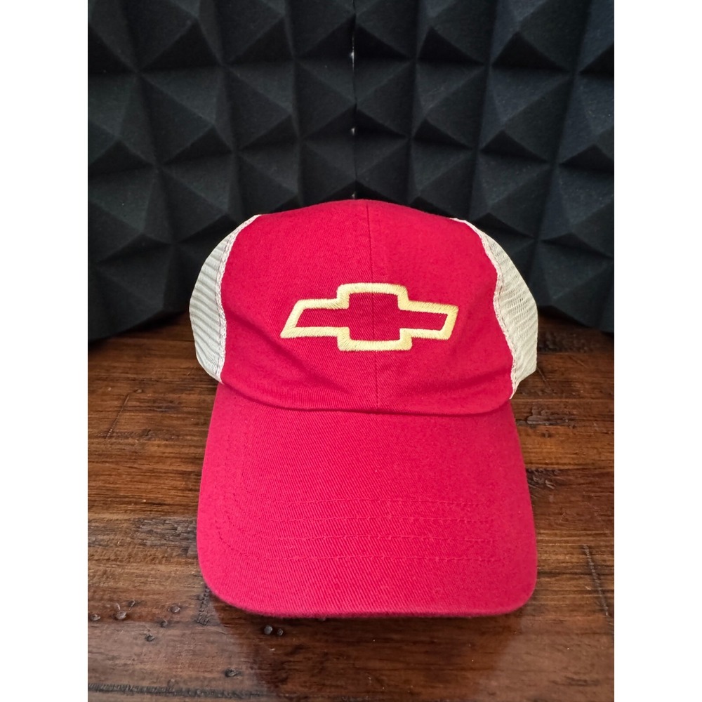 Chevrolet Hat Cap Red Mesh Back Adjustable Buckle by Hit‎ Wear